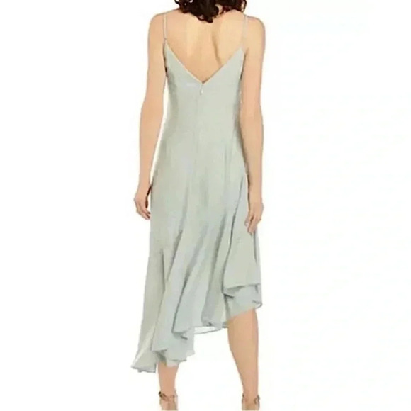 WAYF Clayton Asymmetrical Slip Dress Light Blue size M NWT - Picture 2 of 13